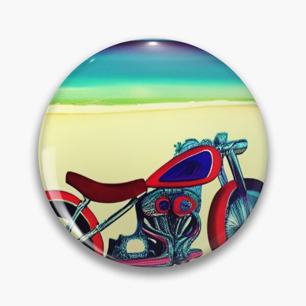 Item preview, COOL RETRO MOTORCYCLE ON THE BEACH designed and sold by sailorsam1805.