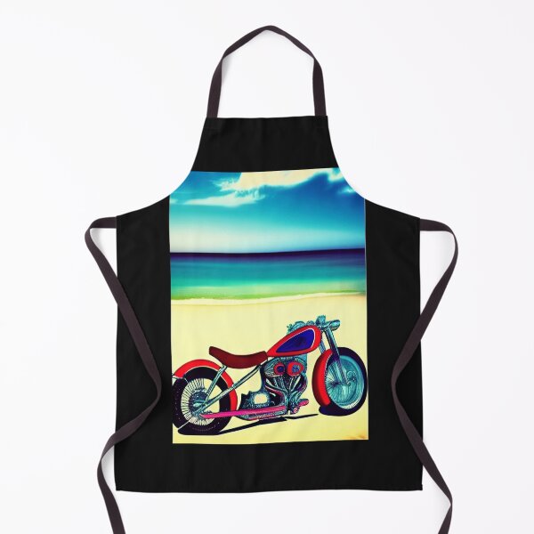 Item preview, COOL RETRO MOTORCYCLE ON THE BEACH designed and sold by sailorsam1805.