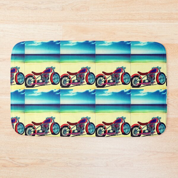 Item preview, COOL RETRO MOTORCYCLE ON THE BEACH designed and sold by sailorsam1805.