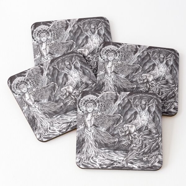 Item preview, A supernatural battle (black and white) designed and sold by Furiarossa.