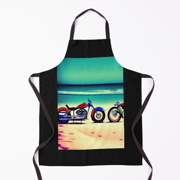 Item preview, ARTISTIC RETRO MOTORCYCLE ON THE BEACH designed and sold by sailorsam1805.