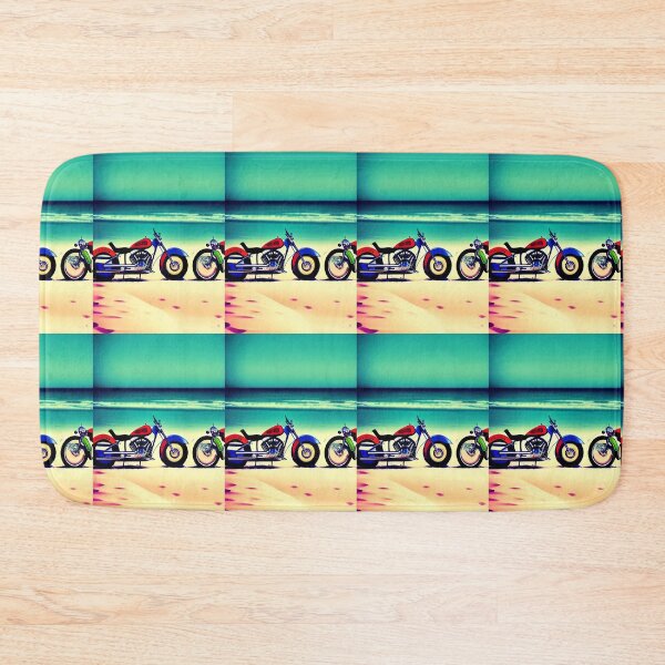 Item preview, ARTISTIC RETRO MOTORCYCLE ON THE BEACH designed and sold by sailorsam1805.