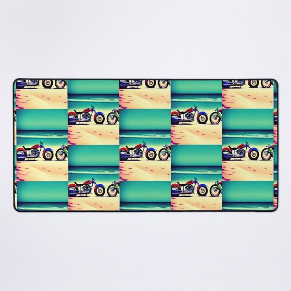 Item preview, ARTISTIC RETRO MOTORCYCLE ON THE BEACH designed and sold by sailorsam1805.