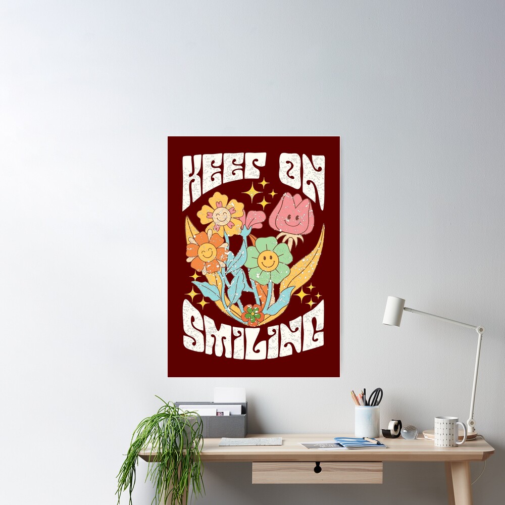 Retro vintage core aesthetic fashion keep on smiling | Poster