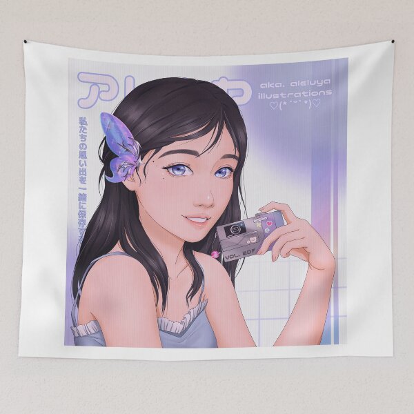 Item preview, Anime girl with camera and butterfly designed and sold by aleluya-art.