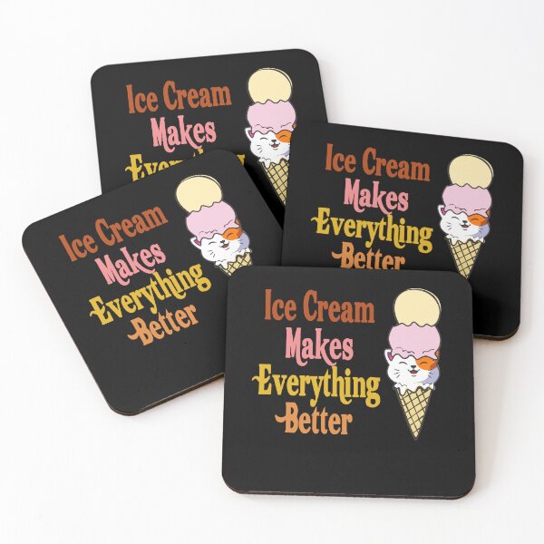 Item preview, Funny Cat Ice Cream Makes Everything Better Cat Scoop Summer Gift designed and sold by TMelonShop.