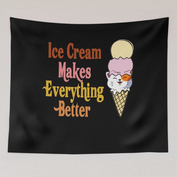 Item preview, Funny Cat Ice Cream Makes Everything Better Cat Scoop Summer Gift designed and sold by TMelonShop.