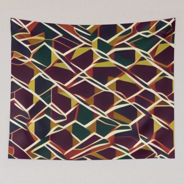 Item preview, Chaotic Dark Pattern with Lines in Brown Black and Yellow Colors designed and sold by Evolvity.