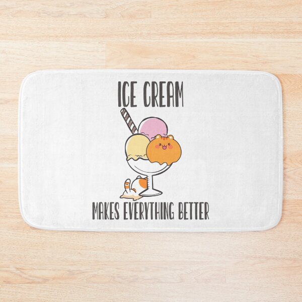 Item preview, Funny Summer Ice Cream Makes Everything Better Smiling Cat Gift designed and sold by TMelonShop.