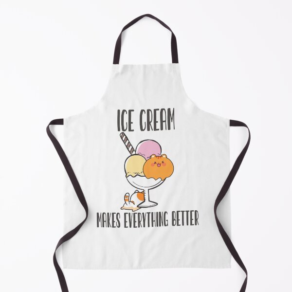 Item preview, Funny Summer Ice Cream Makes Everything Better Smiling Cat Gift designed and sold by TMelonShop.