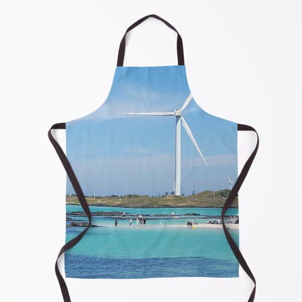 Item preview, Jeju Gimnyeong Sea boasts a harmonious appearance with a windmill in the beautiful emerald-colored sea in the blue sky. designed and sold by human8891.