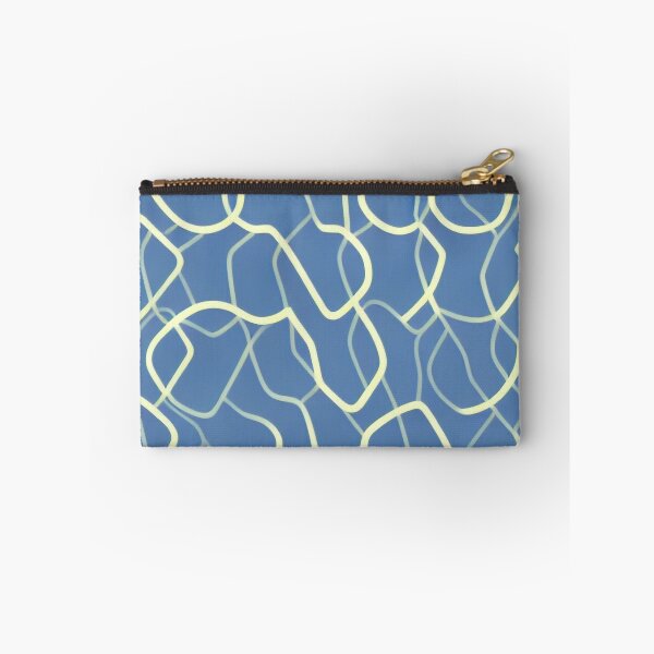 Item preview, Simplistic Pattern With Chaotic Yellow Lines on Blue Background  designed and sold by Evolvity.