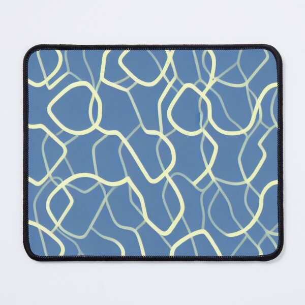 Item preview, Simplistic Pattern With Chaotic Yellow Lines on Blue Background  designed and sold by Evolvity.