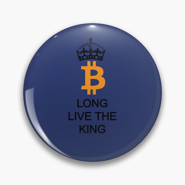 Item preview, Long Live the King Bitcoin BTC Black All Caps designed and sold by Mindi Maxine.