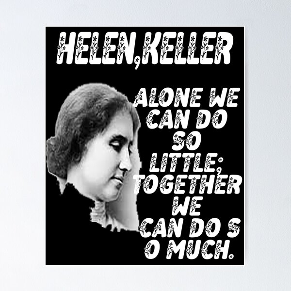 Together We Can Do So Much Helen Keller Quotes Cotton Canvas Tote Bag