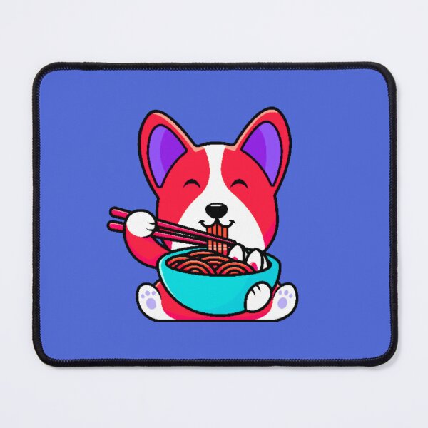 Item preview, Cute Corgi Dog Eating Ramen designed and sold by TheCatmeow2000.