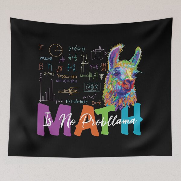 Aperçu de l'œuvre Mathématiques n'est pas ProbLlama_Funny Mathematics Teacher Gift créée et vendue par NawalMagdy.