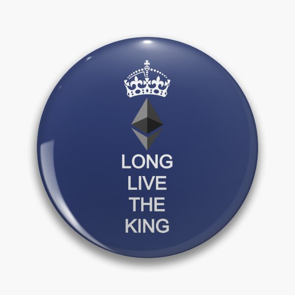 Item preview, Long Live the King Ethereum ETH White All Caps All Vertical designed and sold by Mindi Maxine.