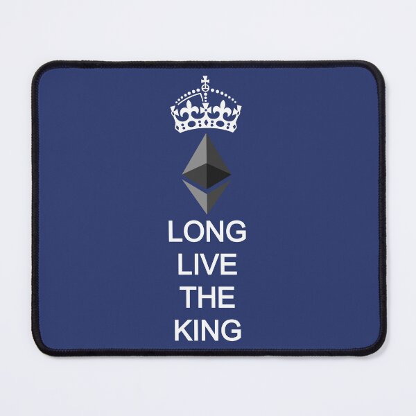 Item preview, Long Live the King Ethereum ETH White All Caps All Vertical designed and sold by Mindi Maxine.