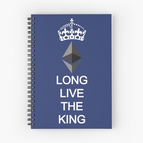 Item preview, Long Live the King Ethereum ETH White All Caps All Vertical designed and sold by Mindi Maxine.