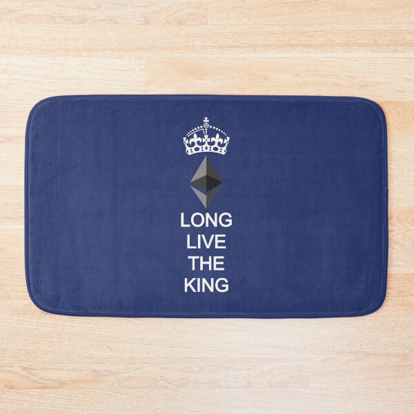 Item preview, Long Live the King Ethereum ETH White All Caps All Vertical designed and sold by Mindi Maxine.