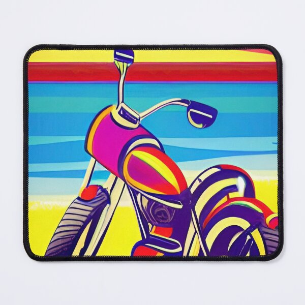 Item preview, CLASSIC COOL RETRO MOTORCYCLE ON THE BEACH designed and sold by sailorsam1805.