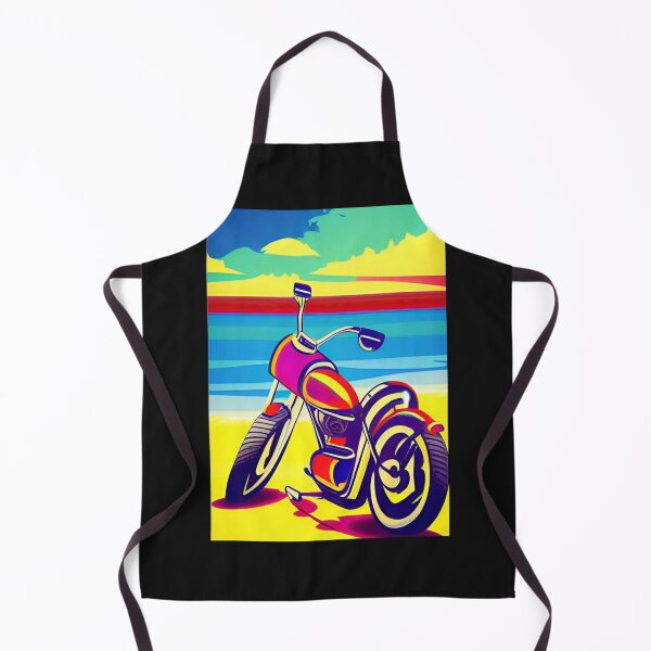 Item preview, CLASSIC COOL RETRO MOTORCYCLE ON THE BEACH designed and sold by sailorsam1805.