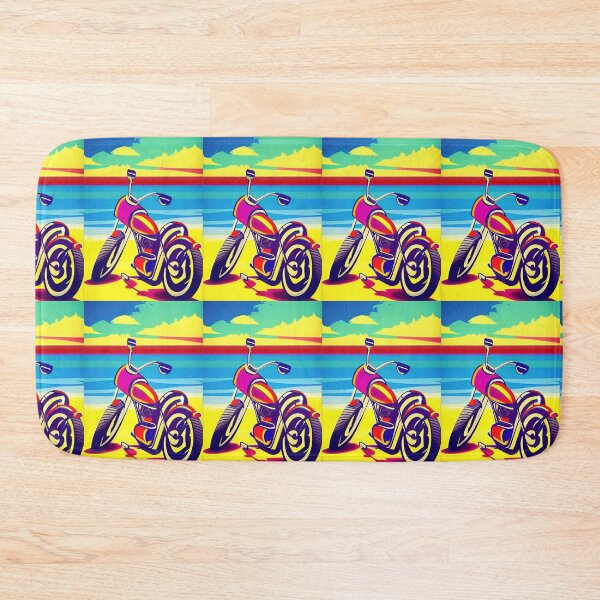 Item preview, CLASSIC COOL RETRO MOTORCYCLE ON THE BEACH designed and sold by sailorsam1805.