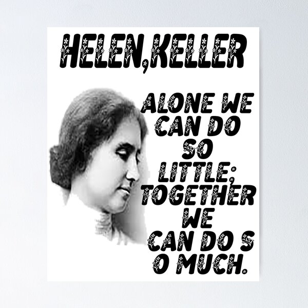 Together We Can Do So Much Helen Keller Quotes Cotton Canvas Tote Bag