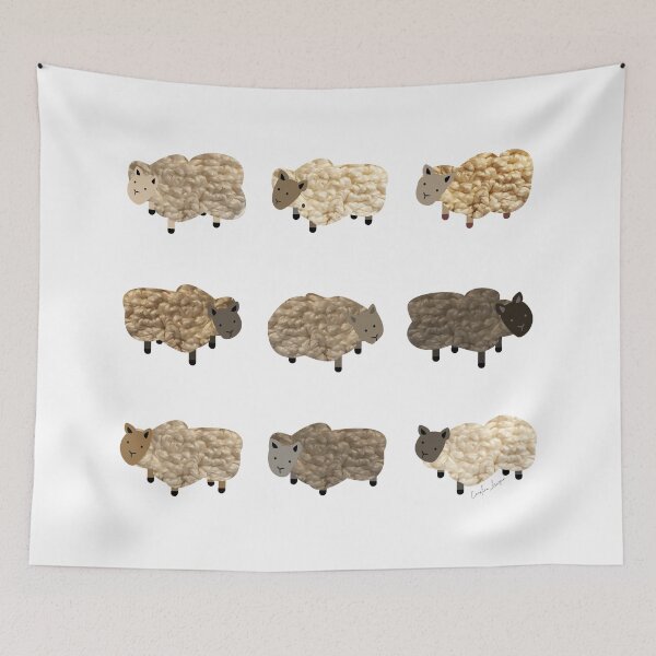 Item preview, Cute rustic sheep for eco friendly sustainable farming friends. Caroline Laursen original designed and sold by Caroline Laursen.