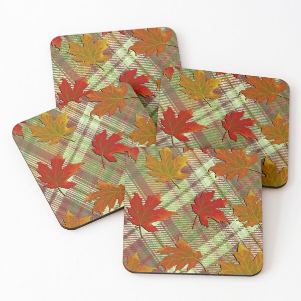 Item preview, Fall Plaid Colorful Leaves Autumn designed and sold by tamdevo1.