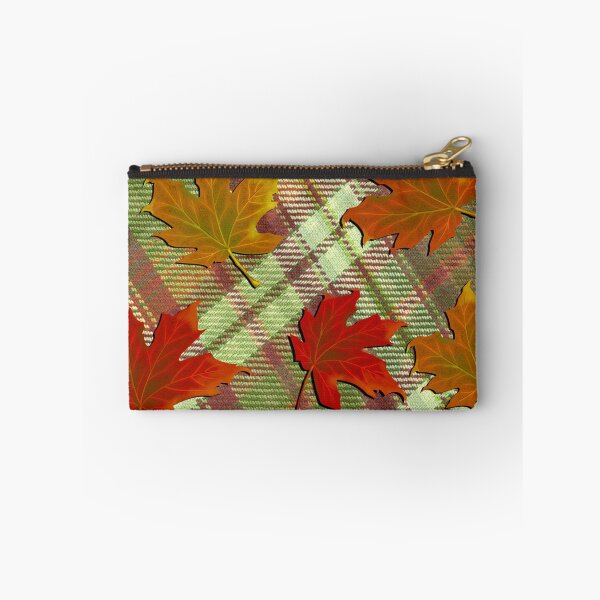 Item preview, Fall Plaid Colorful Leaves Autumn designed and sold by Cute & Sassy Custom Gifting Boutiques.