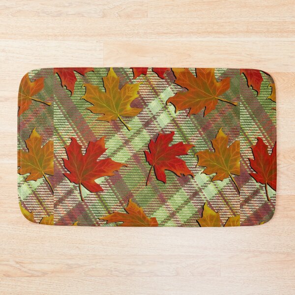 Item preview, Fall Plaid Colorful Leaves Autumn designed and sold by tamdevo1.