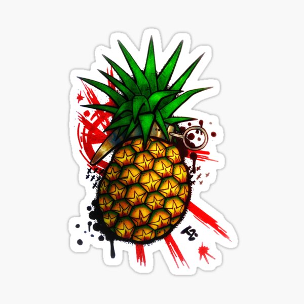 "Pineapple grenade" Sticker for Sale by Mrtravicimo Redbubble