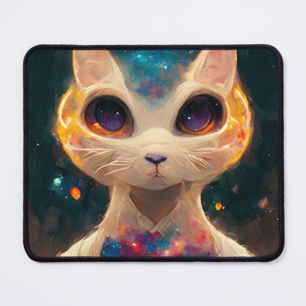 Aperçu de l'œuvre Tableau chat intergalactique créée et vendue par Delirium Prints.
