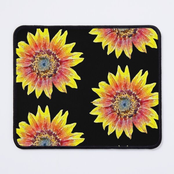 Item preview, Red Sunflower with black background designed and sold by Floral-Art.