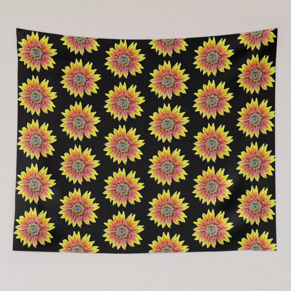 Item preview, Red Sunflower with black background designed and sold by Floral-Art.