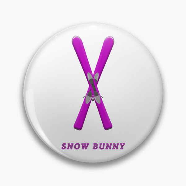 Item preview, Snow Bunny Hot Pink Skis designed and sold by janraydesigns.