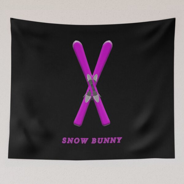 Item preview, Snow Bunny Hot Pink Skis designed and sold by janraydesigns.