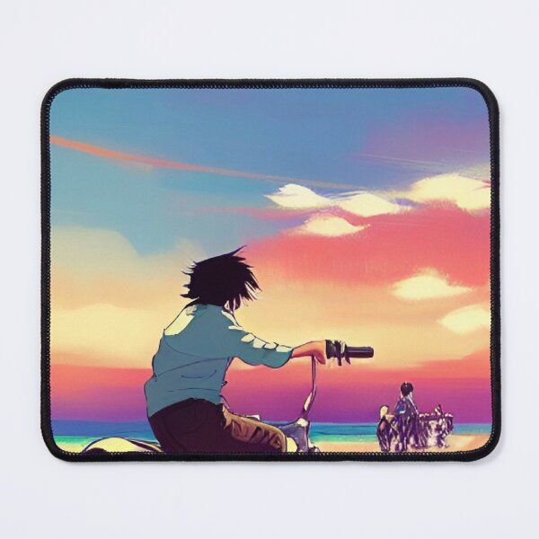 Item preview, JAPANESE STYLE COOL RETRO MOTORCYCLE ON THE BEACH designed and sold by sailorsam1805.