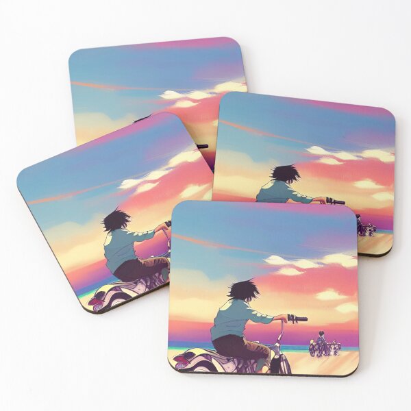 Item preview, JAPANESE STYLE COOL RETRO MOTORCYCLE ON THE BEACH designed and sold by sailorsam1805.