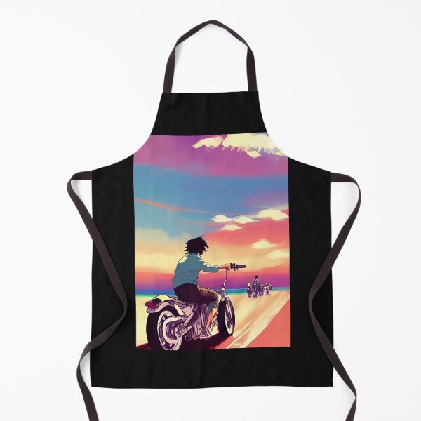 Item preview, JAPANESE STYLE COOL RETRO MOTORCYCLE ON THE BEACH designed and sold by sailorsam1805.