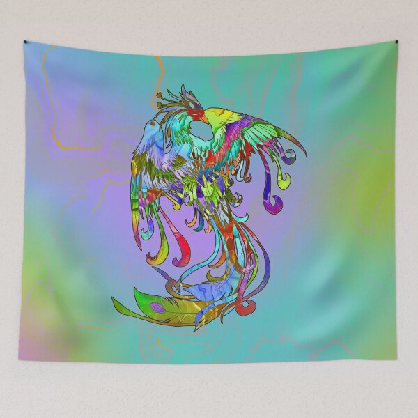 Item preview, Colorful Phoenix Rising from the Ashes designed and sold by LaRoach Digital Arts.