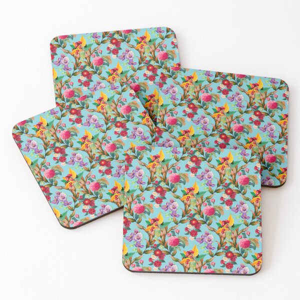 Item preview, Trendy Flowers in a diamond floral pattern, decorative pattern, modern design, flowers repeat pattern, baby blue floral   designed and sold by ZeinabTaha.