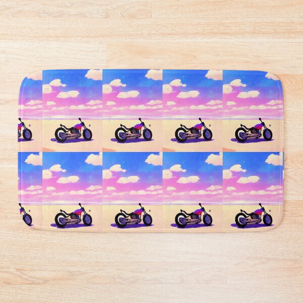 Item preview,  COOL RETRO MOTORCYCLE ON THE BEACH PINK TINGED designed and sold by sailorsam1805.