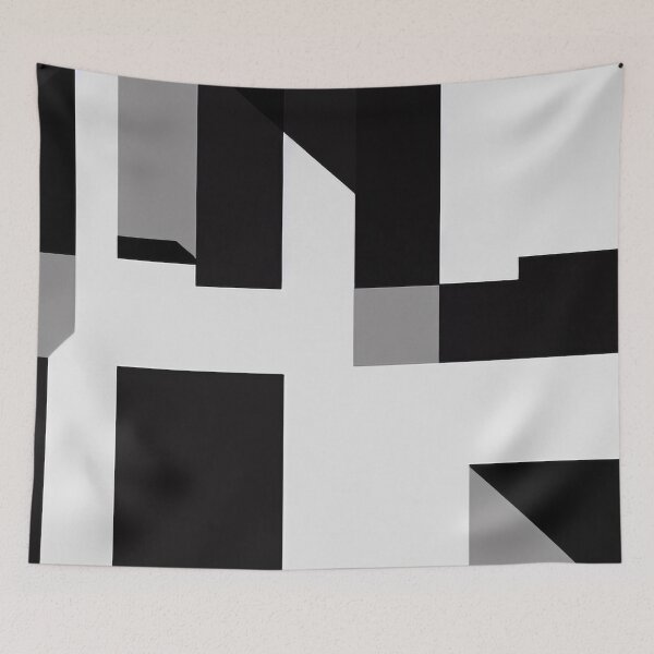 Item preview, Abstract Geometric Design in Black and Shades of Grey designed and sold by NECHSTORE.