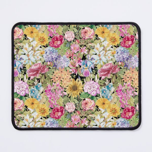 Item preview, Vintage flowers and roses blossoming summer garden, botanical pattern, floral illustration, beige yellow colorful vintage floral designed and sold by ZeinabTaha.