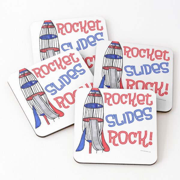 Item preview, Rocket Slides Rock Fun Playground Cartoon designed and sold by mytshirtfort.