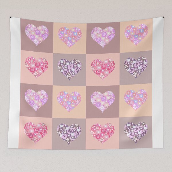 Item preview, Floral pink hearts.  designed and sold by Polanika.