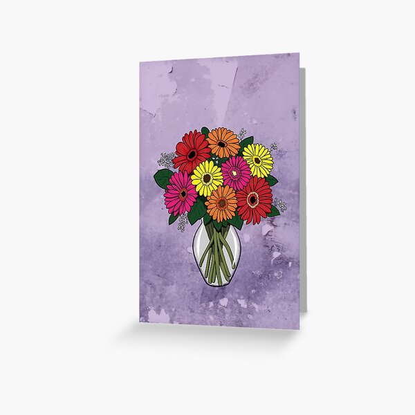 Vase of beautiful flowers Greeting Card